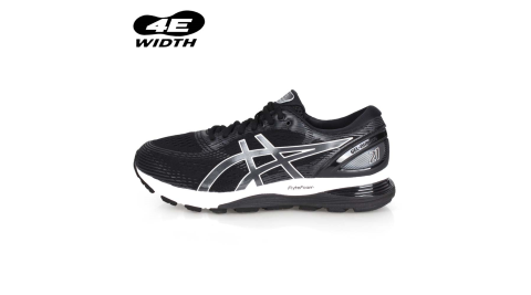 ASICS GEL-NIMBUS 21 男慢跑鞋-4E-路跑 寬楦 亞瑟士 黑白@1011A168-001@