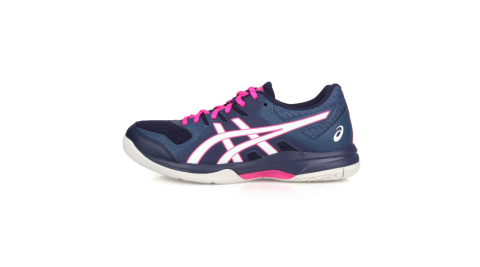 ASICS GEL-ROCKET 9 男女排羽球鞋-訓練 亞瑟士 深藍白粉@1072A034-401@