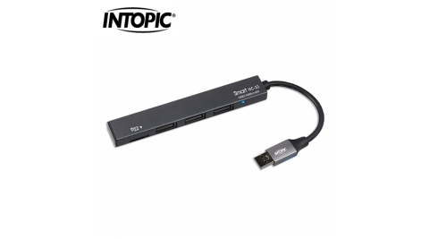 【INTOPIC 廣鼎】HC-33 USB2.0&MicroSD 鋁合金集線器