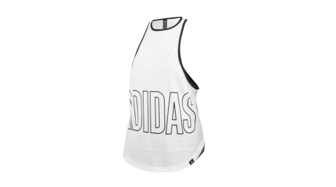 ADIDAS 女運動背心-吸濕排汗 亞規 無袖上衣 慢跑 路跑 愛迪達 白黑@FM5109@