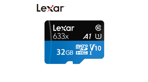 Lexar® 32GB High-Performance 633x microSDHC™ UHS-I A1記憶卡
