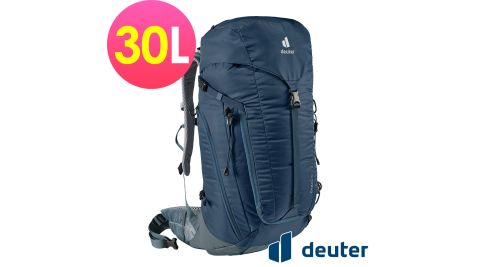 【deuter 德國】TRAIL輕量拔熱透氣背包/登山背包30L(3440521深藍) 登山背包 背包