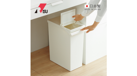 【日本RISU】日本製可分類按壓掀蓋式垃圾桶(附輪)-30L