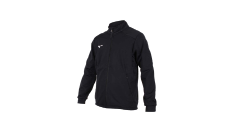 MIZUNO 男內刷毛運動外套-保暖 風衣 防潑水 防風 美津濃 黑白@32TE959609@