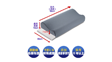 貴族級備常炭減壓活力安眠枕-灰