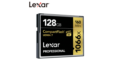 Lexar® 128GB Professional 1066x CompactFlash® 高速記憶卡