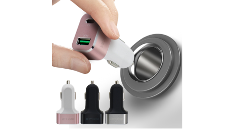 CITY BOSS 台灣BSMI認證 QC3.0+USB-C/PD 36W雙孔快充 車充