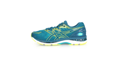 ASICS GEL-NIMBUS 20 男慢跑鞋-亞瑟士 路跑 藍綠螢光黃@T800N-401@