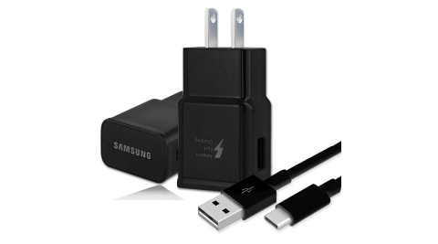 三星原廠 Samsung S9 / S9+ / S9 Plus / Note 8 Type-C USB傳輸線+9V閃電快充旅充頭 充電組 (平行輸入_無吊卡)