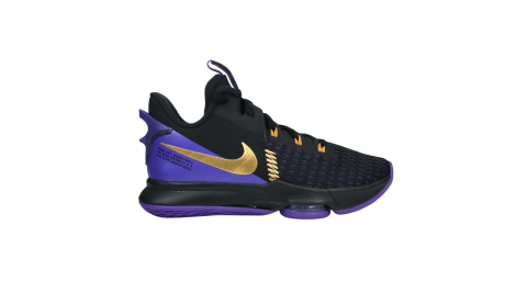 NIKE LEBRON WITNESS V EP 男籃球鞋-氣墊 高筒 避震 黑紫金@CQ9381001@