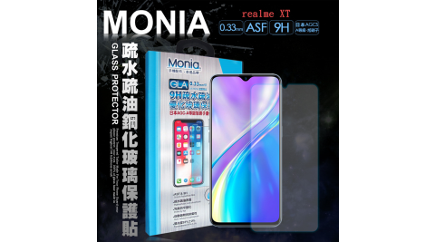 MONIA realme XT 日本頂級疏水疏油9H鋼化玻璃膜 玻璃保護貼(非滿版)