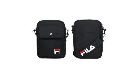 FILA 潮流休閒側背方包-斜背包 隨身包 肩背包 黑白紅@BMV-3014-BK@