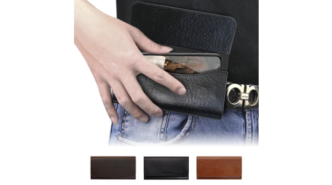 CITY BOSS 品味奢華植鞣牛皮 for iPhone 12 / iPhone 12 Pro 6.1吋 腰掛皮套