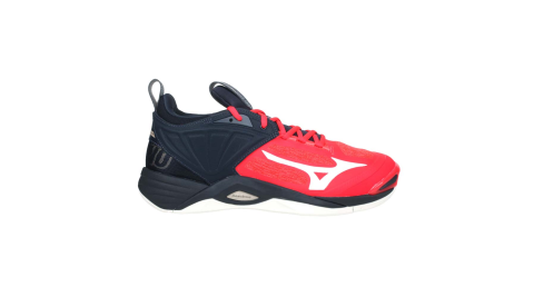 MIZUNO WAVE MOMENTUM 2 男排球鞋-訓練 美津濃 橘紅黑白@V1GA211263@