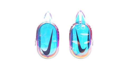 NIKE SOLID防水輕便小包-透明 炫彩 游泳 3L 手提包 手拿包 七彩@NESSA209-958@