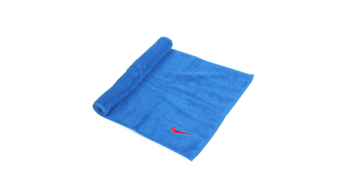 NIKE 日式盒裝毛巾-一只入 海邊 浴巾 游泳 戲水 慢跑 路跑 藍紅@NTTC2453NS@