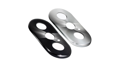 AISURE for iPhone X 5.8吋 鋁金風鏡頭保護圈 (2入一組)-黑+銀