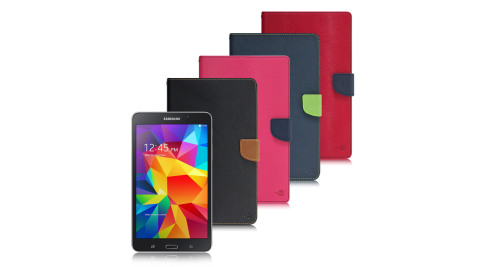 【台灣製造】MyStyle Samsung Galaxy Tab 4 7.0 (T230) 甜蜜雙搭支架側翻皮套