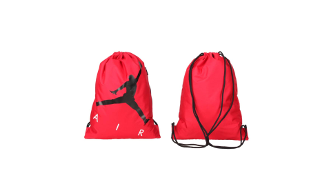 NIKE JORDAN 束口袋-飛人喬丹 後背包 雙肩包 肩背包 束口包 紅黑白@JD2113040AD-002@