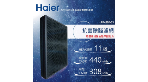 Haier海爾 大H空氣清淨機專用抗菌除醛濾網 AP450F-03