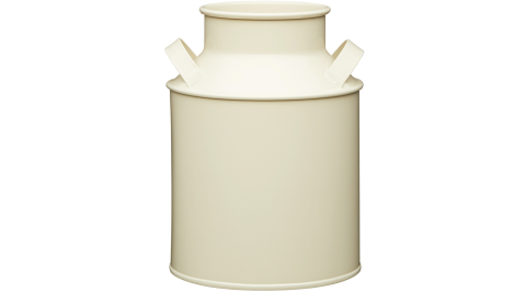 《KitchenCraft》復古牛奶桶造型花器(奶油黃)