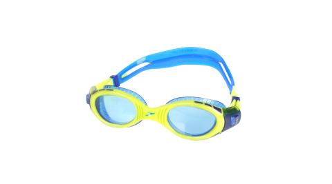 SPEEDO 兒童運動泳鏡-抗UV 防霧 蛙鏡 游泳 訓練 萊姆綠藍@SD811595C585N@