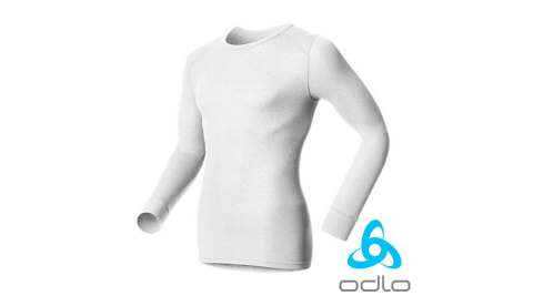 【瑞士 ODLO】WARM EFFECT 男專業機能型銀離子保暖內衣.圓領衛生衣.內刷毛.蓄熱透氣.輕.吸濕/白152022