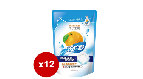 橘子工坊高效洗碗精補充包430ML*12包/箱