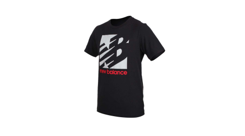 NEWBALANCE 男短袖T恤-PERFORMANCE系列 慢跑 路跑 短T NB 黑灰紅@MT01906BK@