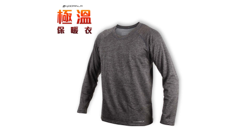 HODARLA 男極溫保暖衣-路跑 慢跑 健身 長袖上衣 台灣製 黑灰@3131801@