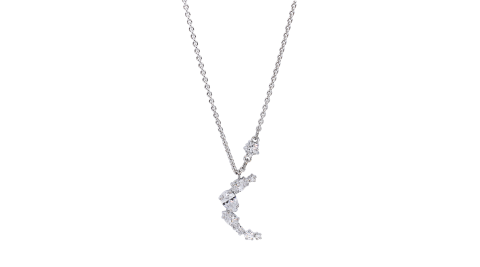 SWAROVSKI 施華洛世奇 Pen?lope Cruz璀璨水晶星月銀色項鍊 5508442