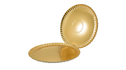 《GHIDINI》花邊點心紙盤2入(金34cm)
