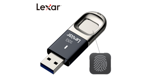 Lexar® 32GB JumpDrive Finerprint F35 USB3.0 指紋加密隨身碟
