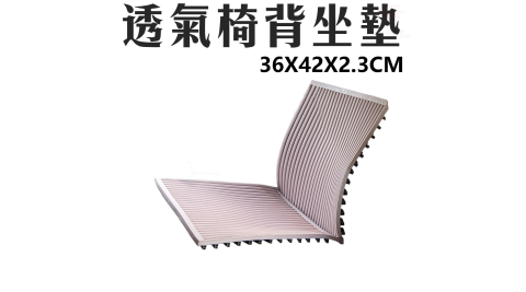 金德恩 台灣專利製造 透氣冰涼軟式椅背墊+坐墊M號/通風/長照/上班族/銀髮族