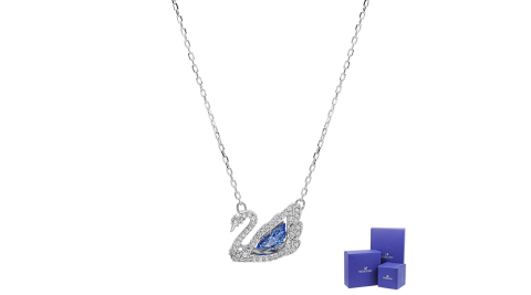 SWAROVSKI 施華洛世奇 125週年系列Dancing Swan浮動水晶天鵝銀色項鍊 5533397