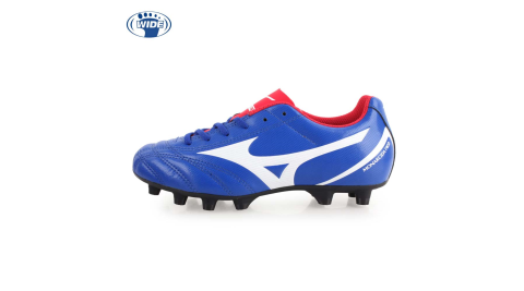 MIZUNO MONARCIDA NEO SELECT JR男童足球鞋-WIDE 藍白紅@P1GB192501@