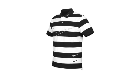 NIKE 男短袖POLO衫-大勾 刺繡LOGO 純棉 翻領 休閒 短袖上衣 黑白灰@CJ4910-011@