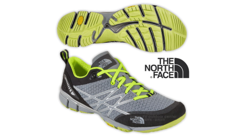 【美國 The North Face】男新款 ULTRA KILOWATT 透氣耐磨戶外多功能鞋.跑鞋.健行鞋_ CCF8 石碑灰/日光黃 V