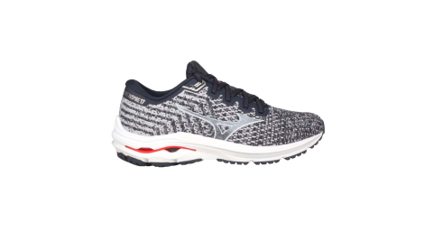 MIZUNO WAVE INSPIRE 17WAVEKNIT女慢跑鞋-寬楦 麻花藍白銀@J1GD212959@