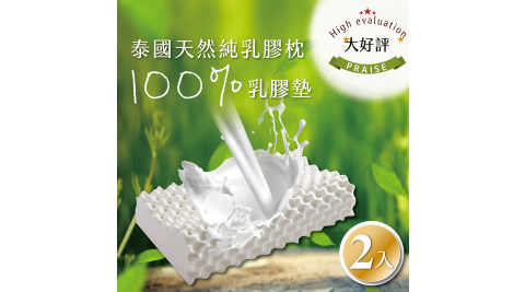 IHouse-歐若拉 泰國100%天然純乳膠枕-2入