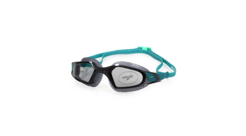SPEEDO AQUAPULSE PRO 成人運動泳鏡-競技 訓練 游泳 海邊 蛙鏡 黑湖水藍@SD812266D642@