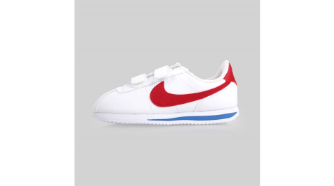 NIKE CORTEZ BASIC SL-PSV 男女童復古休閒鞋-阿甘鞋 白紅藍@904767103@