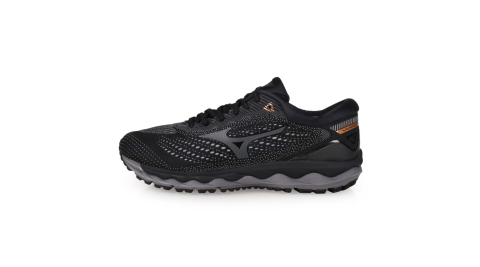 MIZUNO WAVE SKY 3 SW男慢跑鞋-WIDE-路跑 美津濃 黑黑灰棕@J1GC191161@