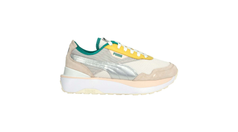 PUMA CRUISE RIDER OQ 女休閒運動鞋-麂皮 經典 奶茶黃綠銀@37507301@