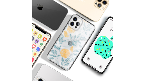MOOTUN for iPhone 12 / 12 Pro 6.1 防護晶透保護殼 -檸檬與樹葉