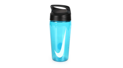 NIKE 旋蓋式水壺 24OZ-慢跑 路跑 自行車 單車 運動 登山 470ML 透明藍白@N000372843016@