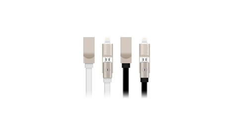 JOYROOM S-T504 二合一呼吸燈 鋅合金數據傳輸線_iPhone及各廠牌Micro USB適用