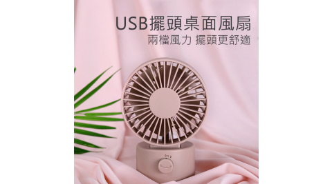 日系風 擺頭雙扇靜音風扇 雙葉翼電扇 超靜音+上下角度調整+左右擺頭+雙葉設計 USB桌扇 001R