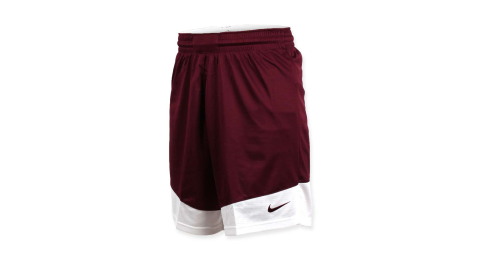 NIKE 男籃球針織短褲-路跑 慢跑 訓練 五分褲 暗紅白@867769670@