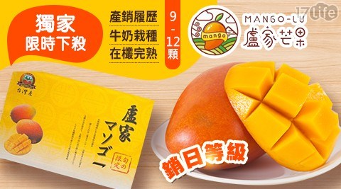 【枋山嚴選】產銷履歷完熟牛奶愛文芒果(9~12粒裝) 共